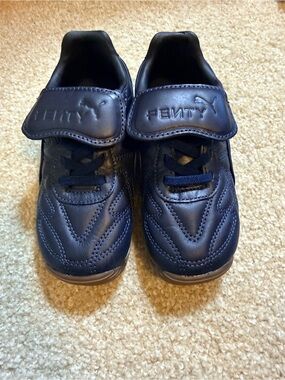 PUMA FENTY Kids Dark Navy Velcro Sneakers size 9c